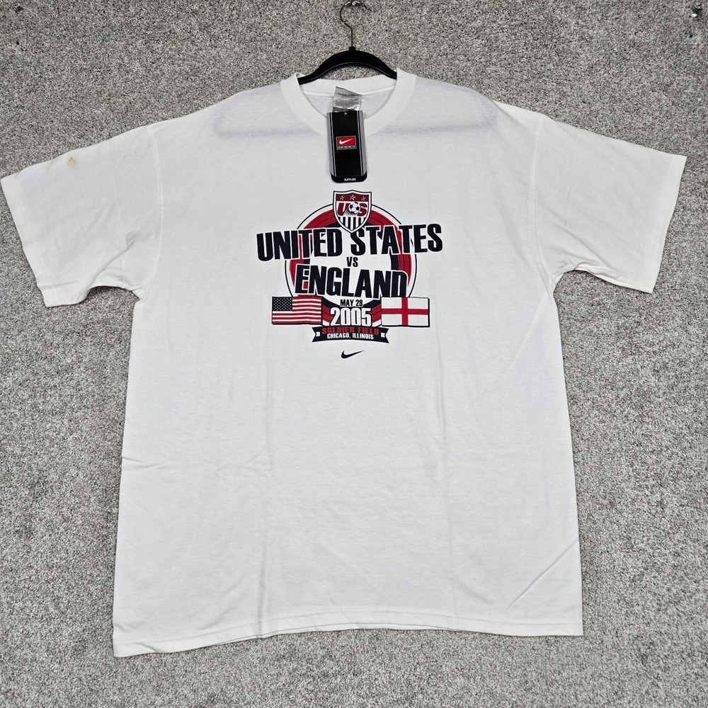 Vintage Nike U.S Mens National Team Soccer T Shirt 2005 NWT Deadstock Y2K men XL